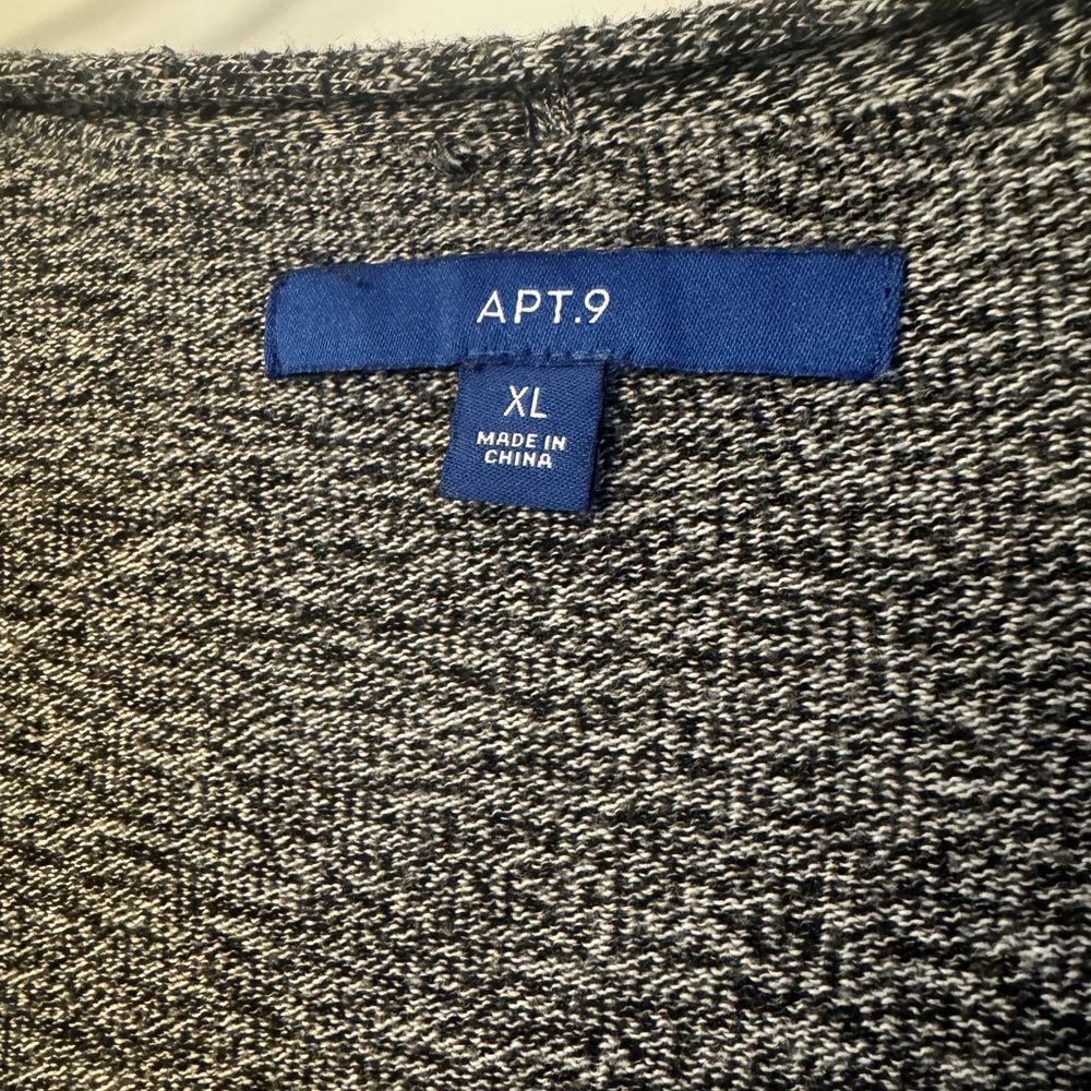 Apt. 9 Gray Open-Front Ribbed Cardigan - Picture 2 of 2